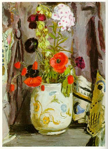 Bell_poppiesandhollyhocks_c1940