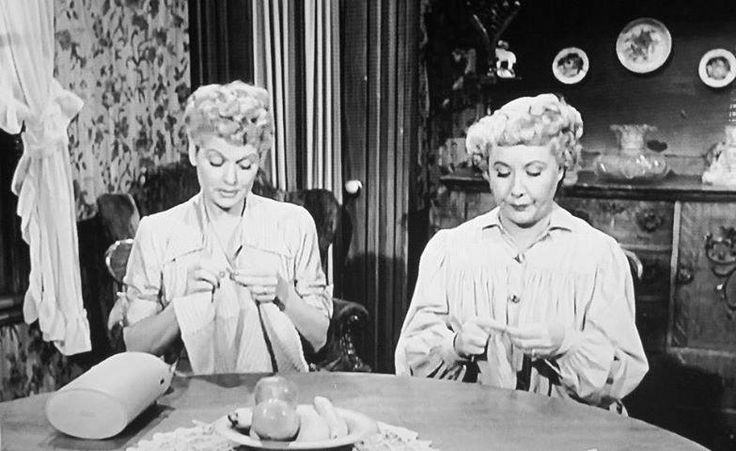 Knitting lucy and ethel