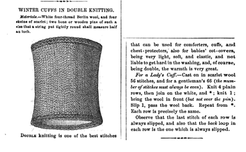 Winter cuffs godeys 1861