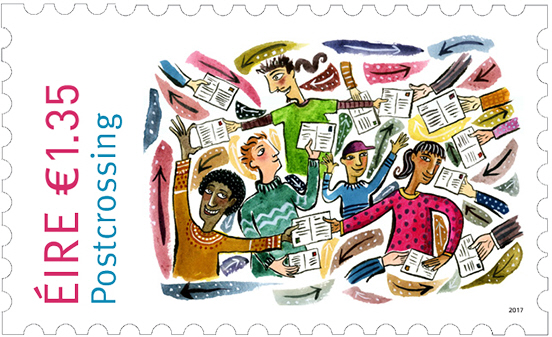 Postcrossing an post