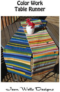 Wells jean color work table runners